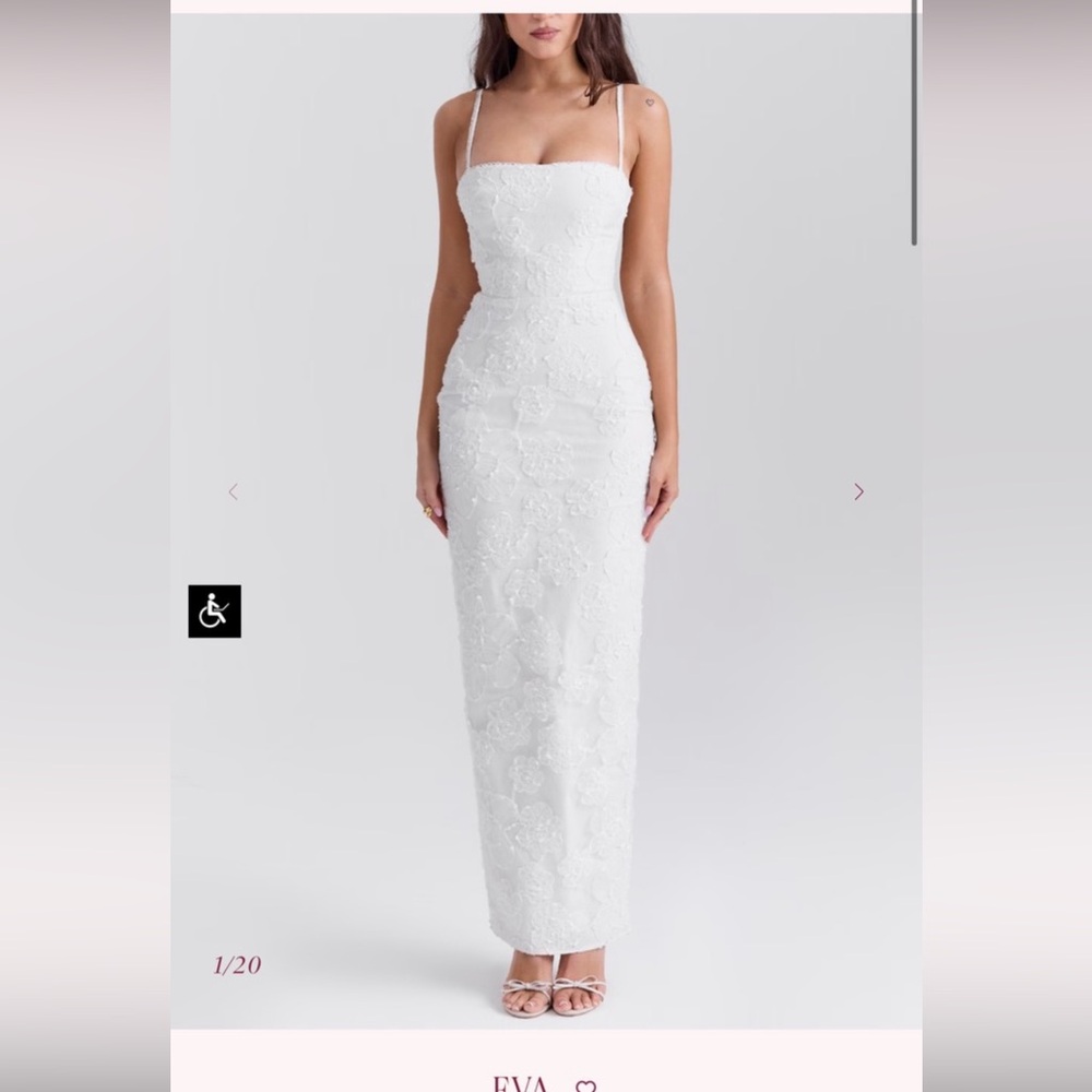 Elegant White Floral Dress